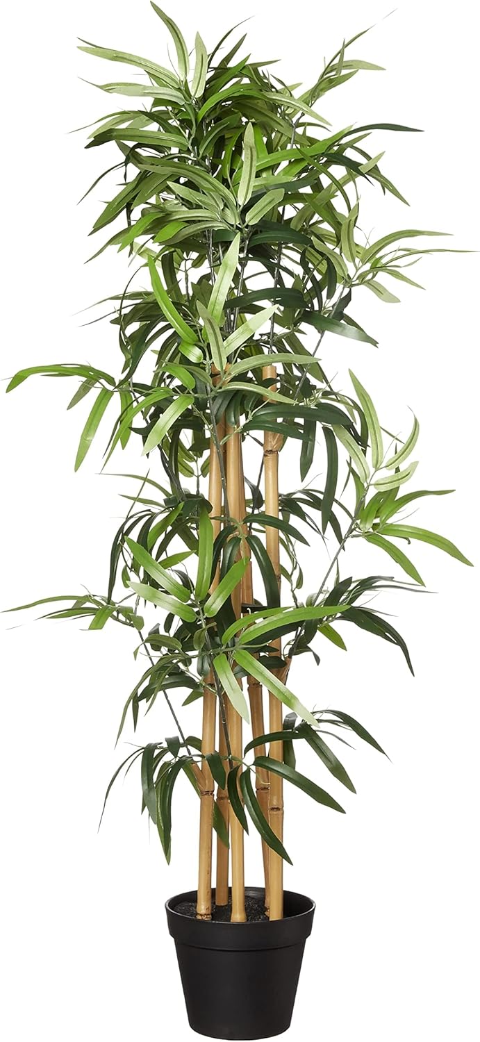 Amazon Basics Artificial Bamboo Plant with Plastic Flower Pot 100cm Green – Bild 4