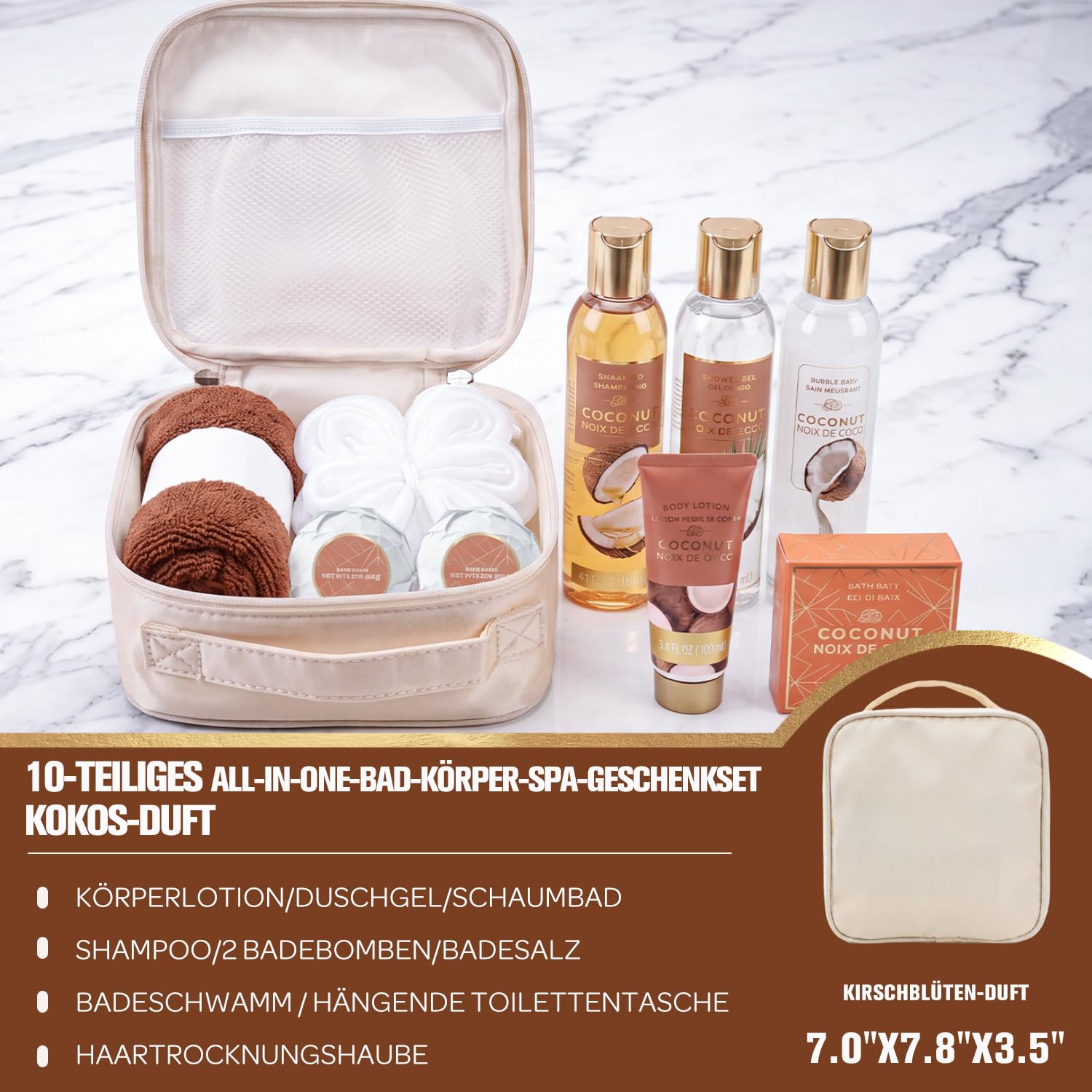 BODY & EARTH Shower Gel Set for Women 10-Piece Gift for Women – Bild 2
