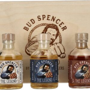 Bud Spencer Whisky & Liqueur Gift Box – [Premium Set 3 x 50 ml] Bud Spencer The Legend Mini Set 42.7% Vol. – Whiskey and Liqueur from Selected Barrels – Bud Spencer and Terence Hill Fan Item