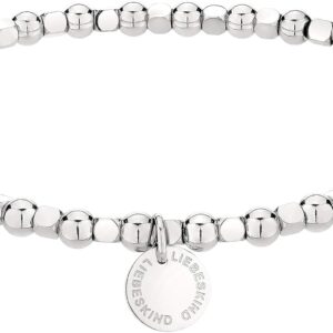 LIEBESKIND BERLIN Beads Armband – kleine Kugeln aus Edelstahl – Silber, Gold, Roségold & Schwarz – elastisch und vielseitig kombinierbar – Geschenkidee