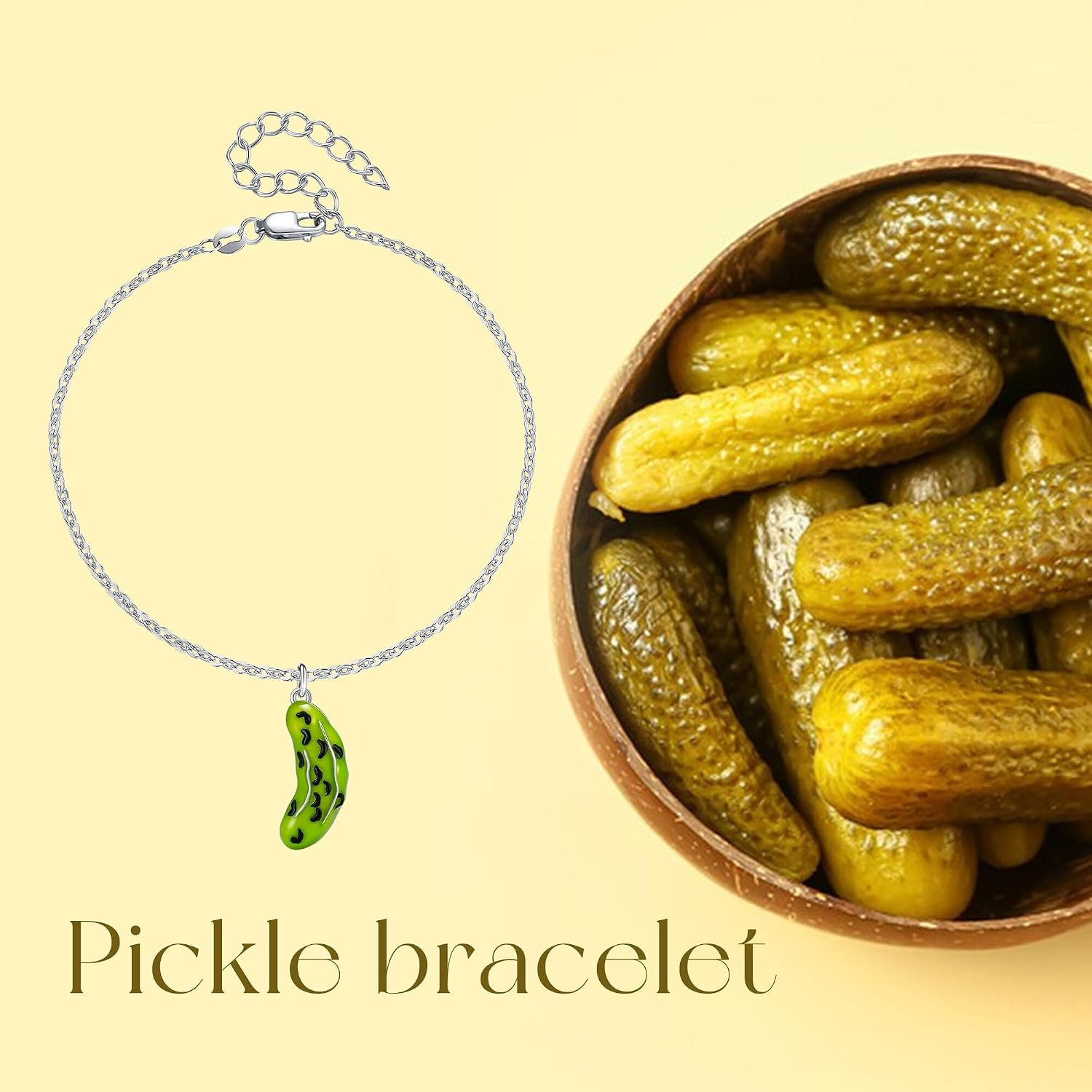Italienischem Horn/Gurke/Seestern/Pickleball Armbänder für Damen Sterling Silber Armbänder Weihnachtsschmuck Geschenke für Frauen – Bild 6