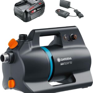 Gardena Cordless Garden Pump 3000 Silent 18 V P4A Ready-To-Use Set: Powerful, Quiet Operation, Rain and UV-Protected Housing, Dry Run Protection, Wireless (14610-20)
