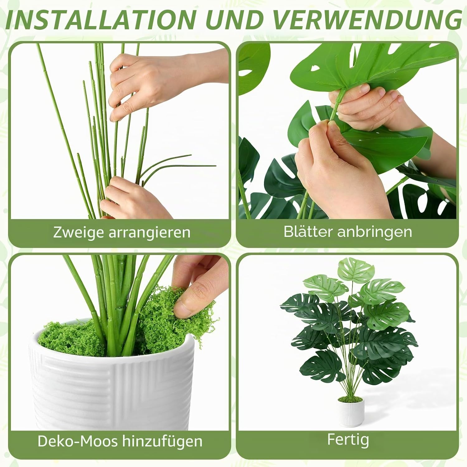 Artificial Plant Artificial Plants 72 cm Artificial Plants Large – Bild 6