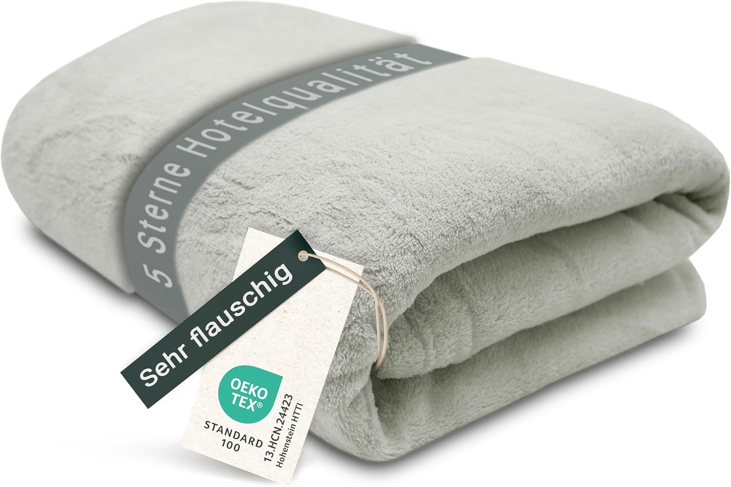 Zollner Fluffy Cuddle Blanket 150 x 200 cm – Super Cuddly and Warm Sofa Blanket – Washable at up to 95°C – Breathable Microfibre in Light Grey – Hotel Linen Quality – Oeko Tex® Certified