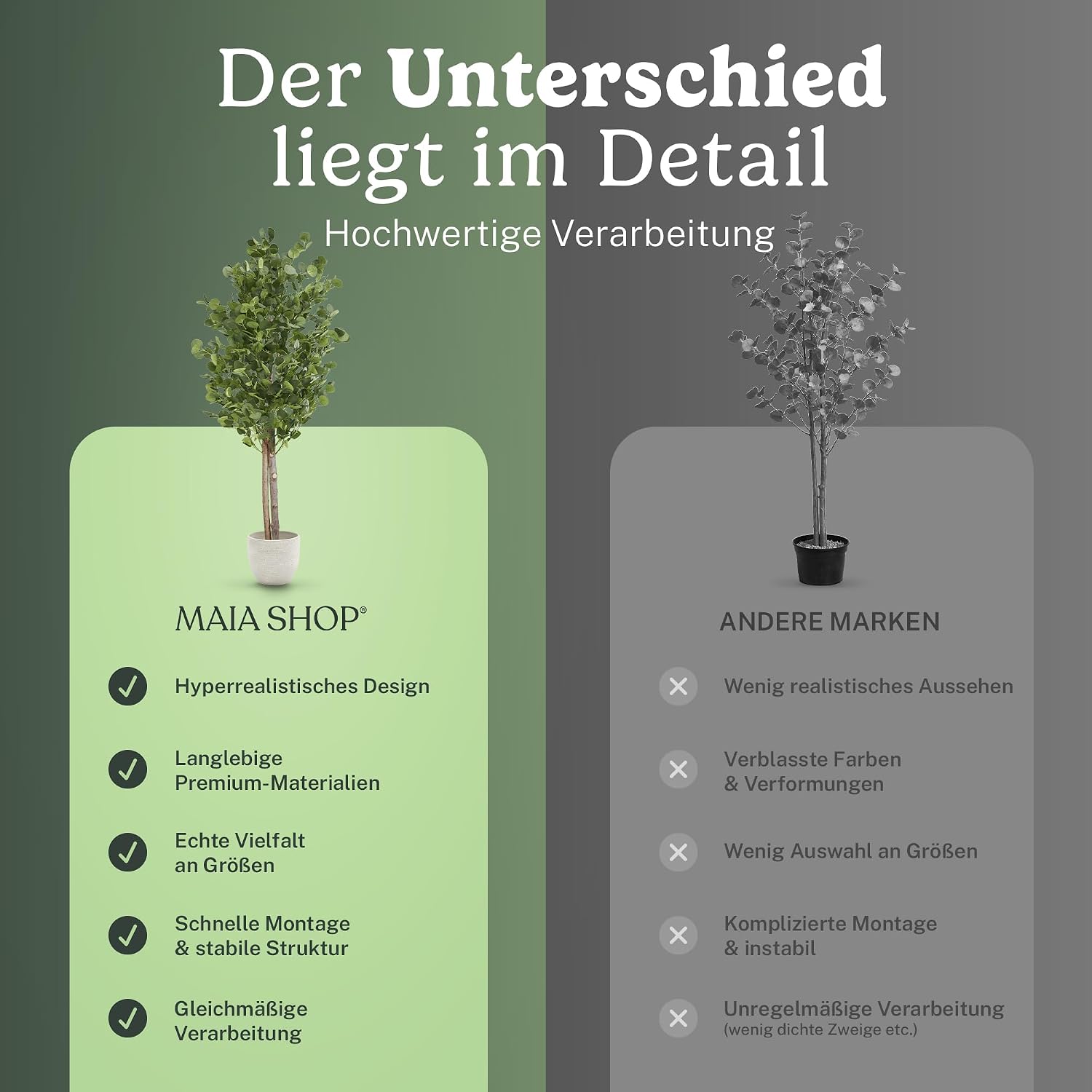 Maia Shop Natural Trunks Glycines Made From The Best Materials Ideal For Home Decoration, Artificial Tree, 105 cm – Bild 8