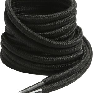 VSUDO Boot Laces, Round, Diameter 4 mm, Thin Shoelaces for Work, Outdoors, Hiking, Trekking Shoes, for Men and Women, Tear-Resistant Replacement Laces