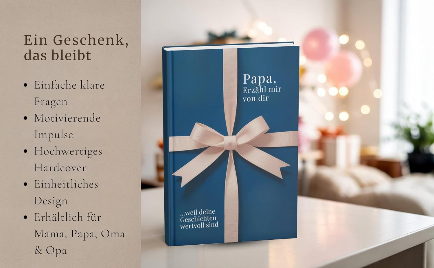 Papa, erzähl mir von dir - Das Papa Geschenk Buch: Das Ausfüllbuch für Papas zu Vatertag, Geburtstag, Weihnachten oder einfach so mit Platz für ... Zeit (Erzähl mir von dir – Das Geschenk-Buch) – Bild 2