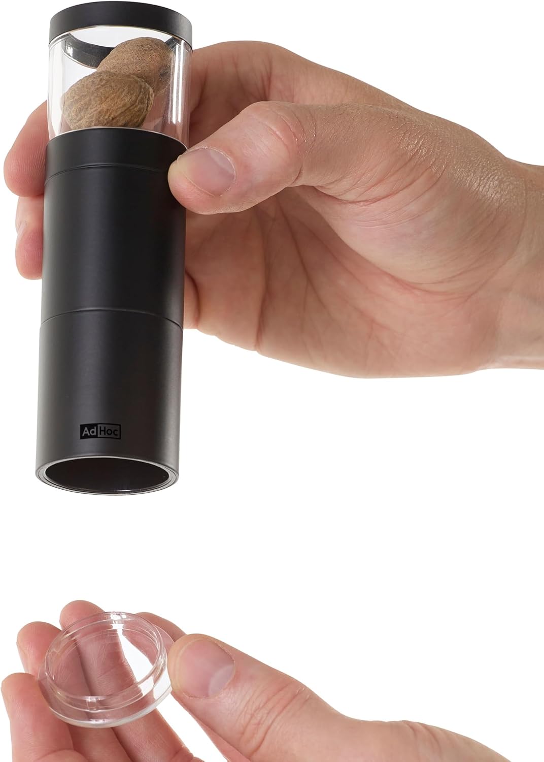 AdHoc Starter Gift Set | Pepe & Nutmeg Grinder in Black Including Filling Free | 2 Spice Cutters in Exclusive Gift Packaging Directly from AdHoc – Bild 4