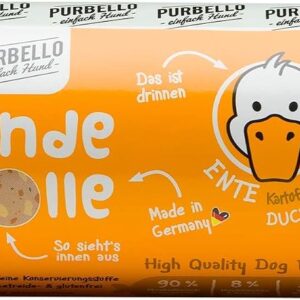 PurBello 8x Dog Food Duck 800 g