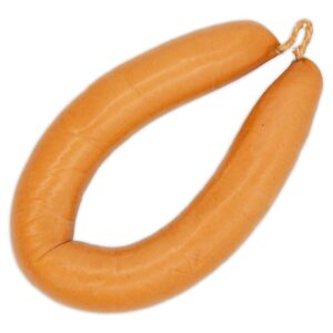 Food-United Lyoner Meat Sausage 1000 g in a Ring Smoked Edible Skin Juicy Mild Spicy Selected Basic Materials of Beef and Pork Top Quality from Bavaria