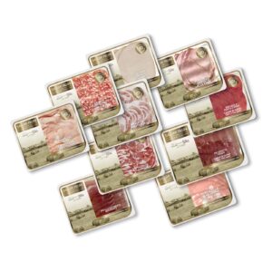 Salumi Pasini® Large Sausage Mix | 10 Bowls of Mixed Sausages (1 Bowl per Type) | 870 g