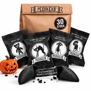 Pechkeks Lucky Biscuits Pack of 30 – for Handling and Inserting Black Biscuits – Black Humour. The Dark Twin of Lucky Biscuit