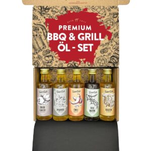 TIMBER TASTE Grill Accessories - 5 Premium BBQ Aroma Oils & Spice Oils Gift Set | Easter Gifts Adults | Gifts for Men | Easter Gift Man | Men's Gifts | Birthday Gift for Men