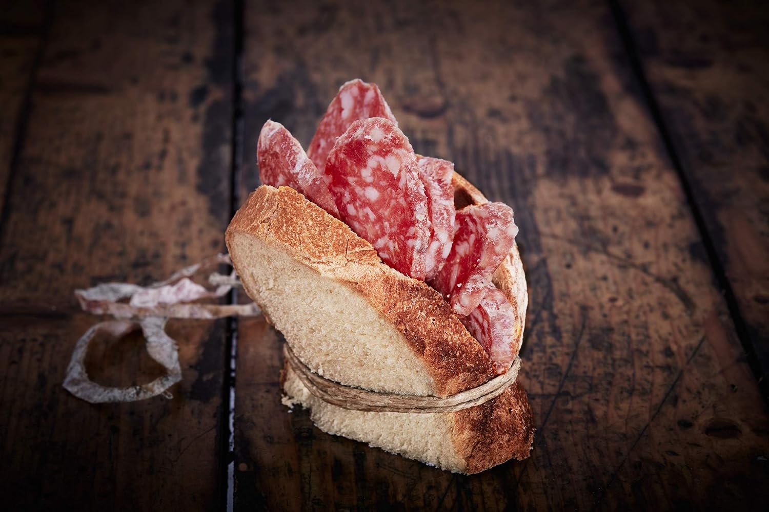 Salame Felino Italian Salami 900 g Approx. Salumi Pasini, Italian Pork Matured in Natural Cases, Italian Salami in One Piece – Bild 4