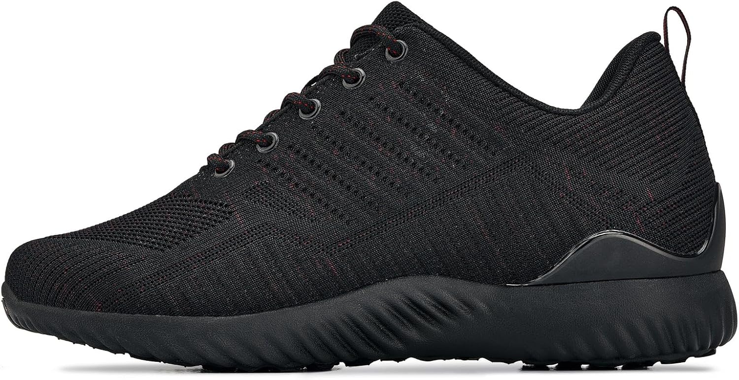 CALTO Mens Invisible Height Raise Shoes - Ultralight Athletic Sneakers - 2.6" Taller