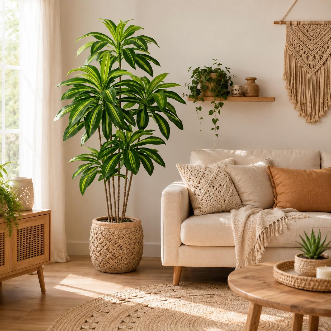 PASCH® Dragon Tree Artificial Palm Tree Large (160 cm) Realistic Artificial Plants Large Palm Tree Artificial Palm Tree Artificial Plants Like Real – Bild 2