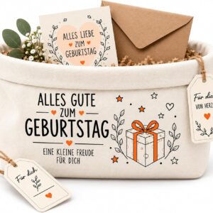 Birthday Gift for Women - Bread Basket Fabric, Gift Basket for Filling
