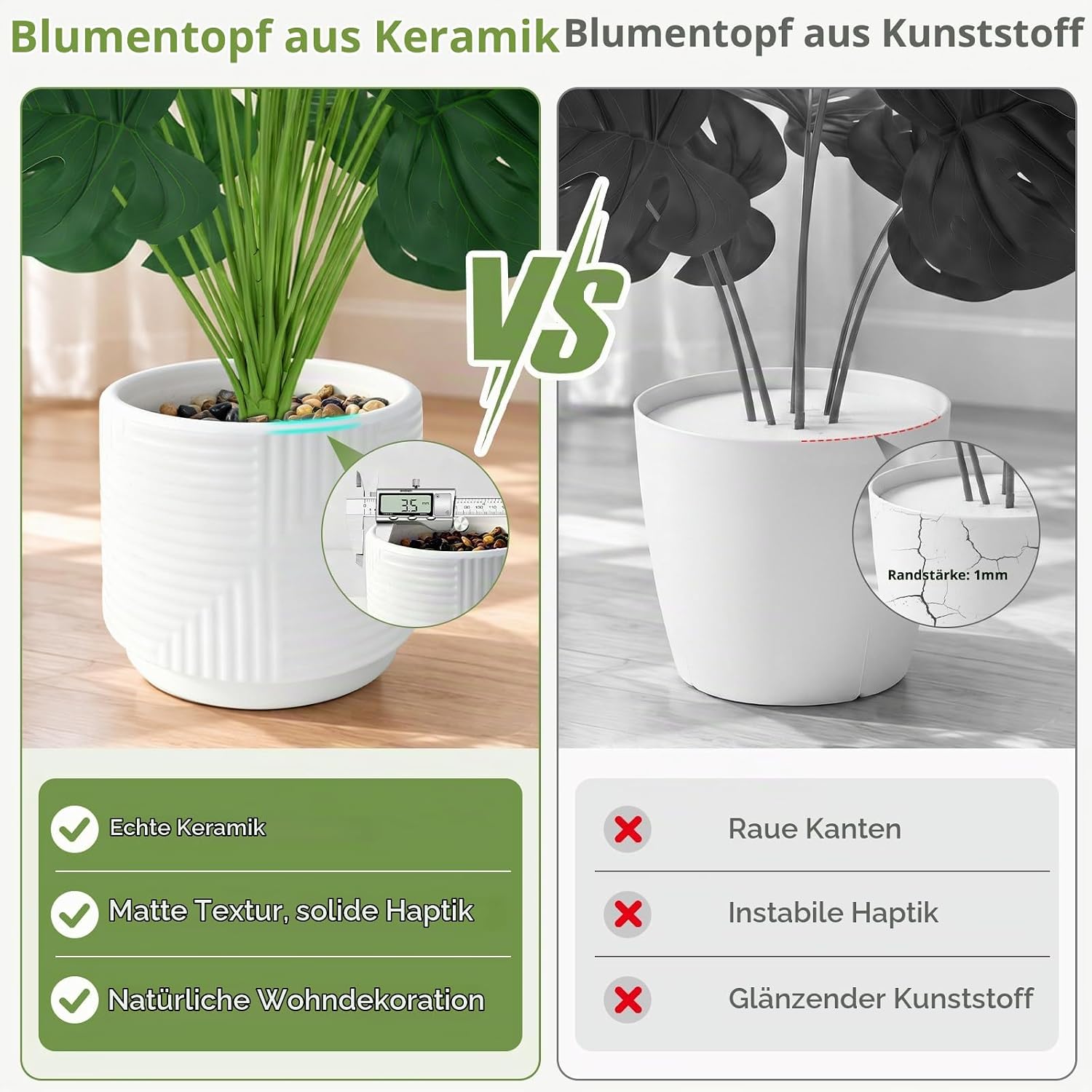 Artificial Plant Artificial Plants 72 cm Artificial Plants Large – Bild 2
