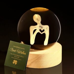 60mm Crystal Ball Heart Love Gift for Women Valentine’s Day