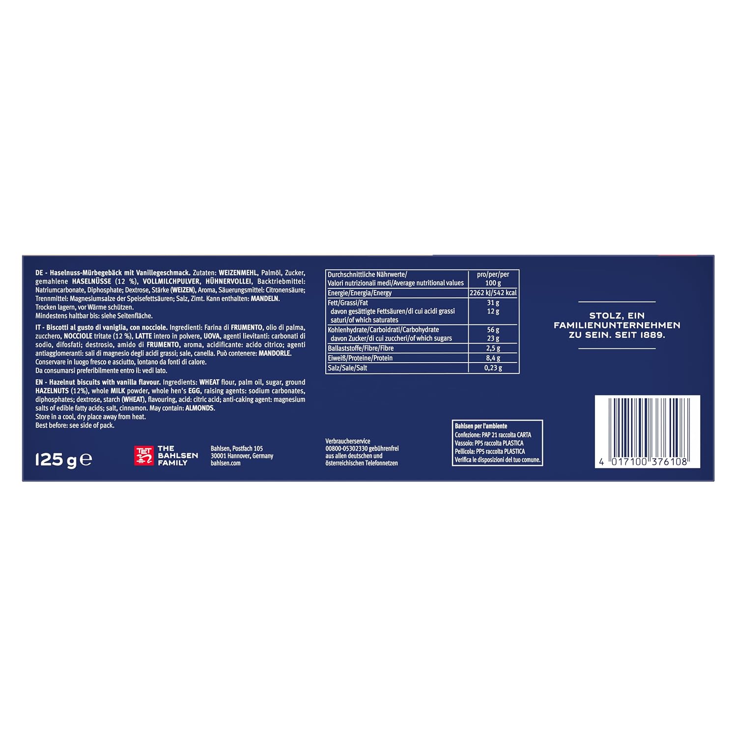 Bahlsen Kipferl - Vanilla Shortcrust Pastry in Cone Shape, 125 g – Bild 4