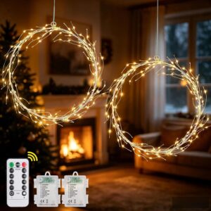 Christmas Lights Window Circle, Christmas Decoration Window Lighting