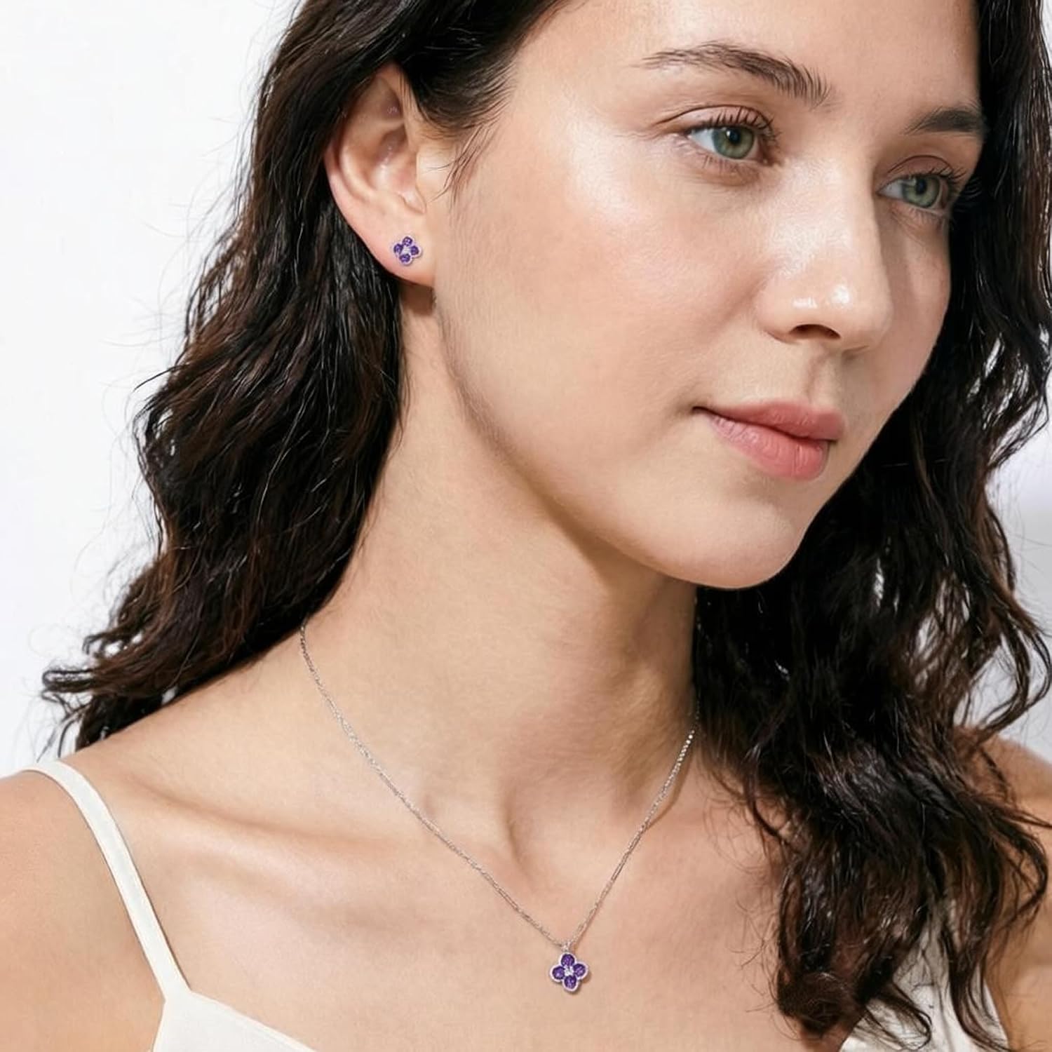 Women's Clover Birthstone Jewellery Set in 925 Sterling Silver – Bild 6