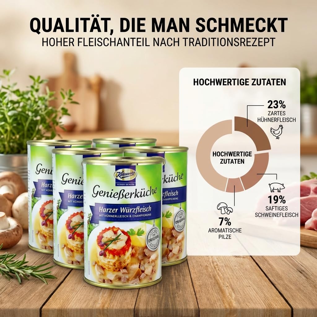 Keunecke Seasoning Meat 400 g Tin Resin Meat Specialty with Cookbook – Bild 2