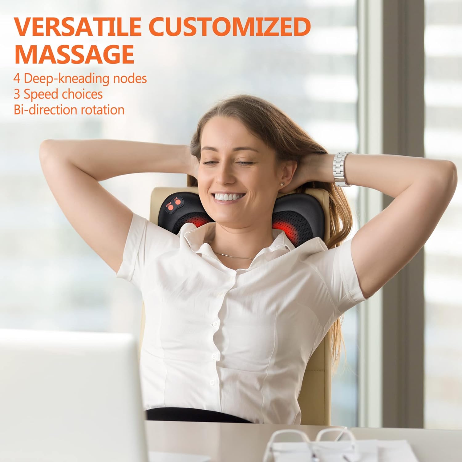 Brelley Shiatsu Massager Massage Pillow for Neck Shoulder Back – Bild 4