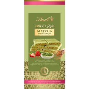 Lindt Chocolate | Tokyo Style Strawberry Matcha, 145 g Bar, Exclusive