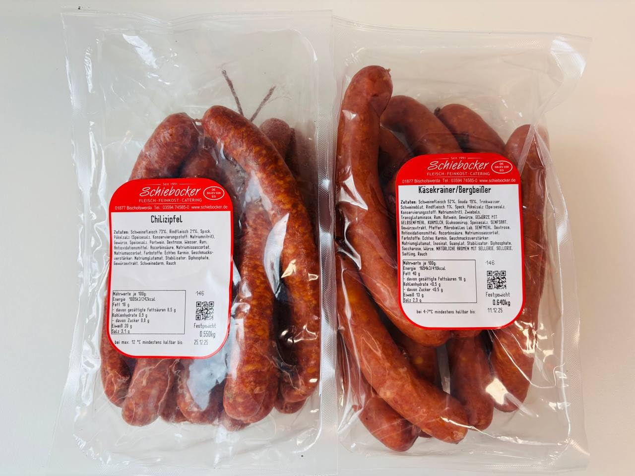 Spicy Sausage Package Cracker Set with Chili and Cheese Krainer | 8 x Cheese Sausage and 10 x Chilli Sausage | Sausage Gift Men | Whole Sausage 1190 g – Bild 6