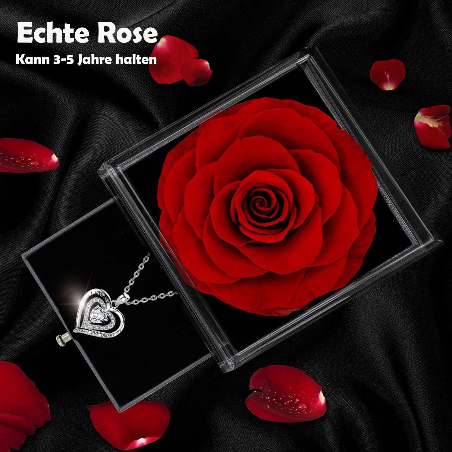Eternal Roses, Preserved Real Flower Gift Box, Handmade Rose Box, Romantic Gift Box for Mother's Day, Christmas Day, Valentine's Day, Anniversary, Birthday, Marriage, Wife, Grandma, Women – Bild 5