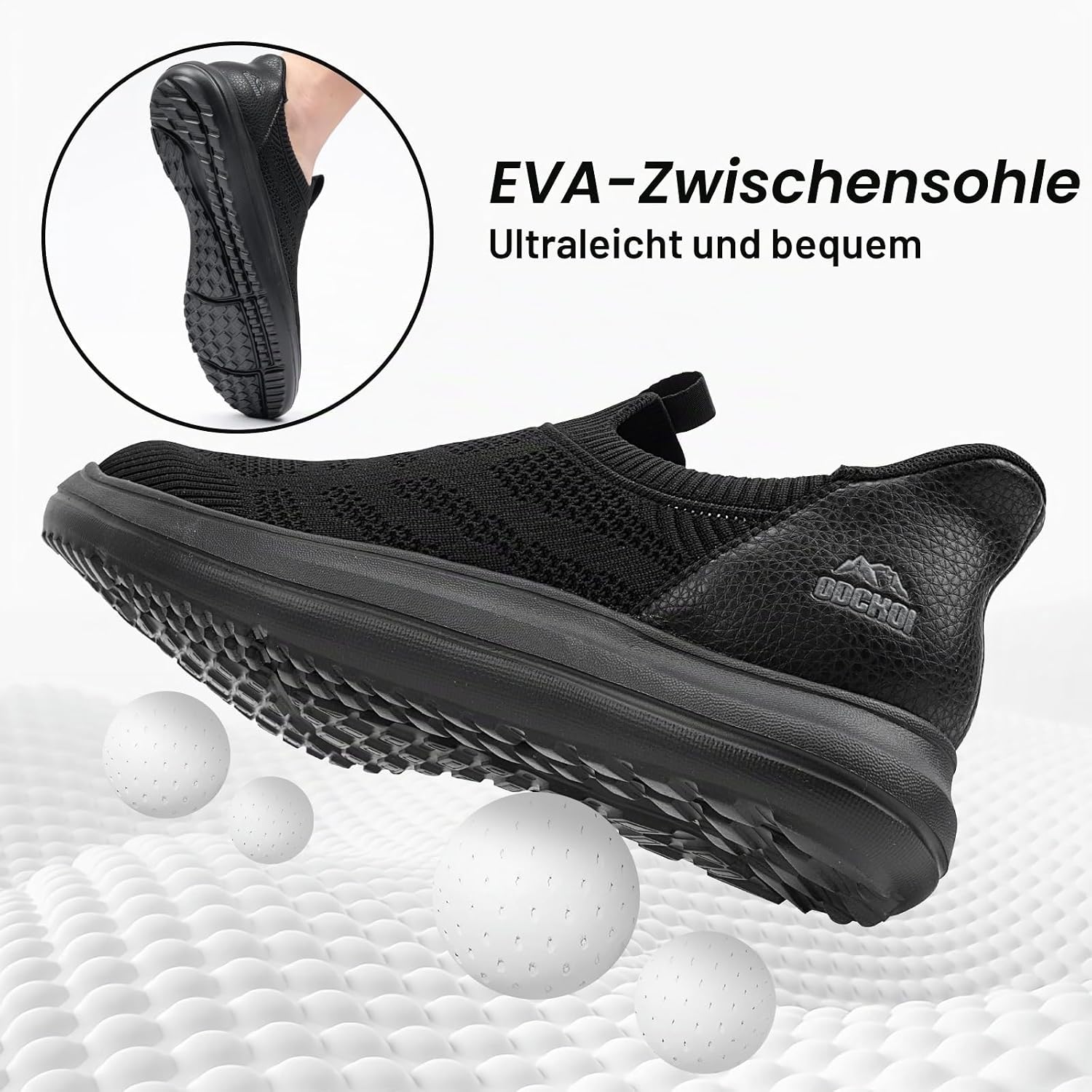 ODCKOI Slip on trainers men's - slip in trainers men's lightweight slip-on shoes breathable sports shoes without laces lightweight trainers mesh casual comfortable casual shoes – Bild 5