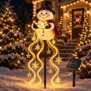 Christmas Bells Solar Garden Light LED Warm White Waterfall Fairy Lights