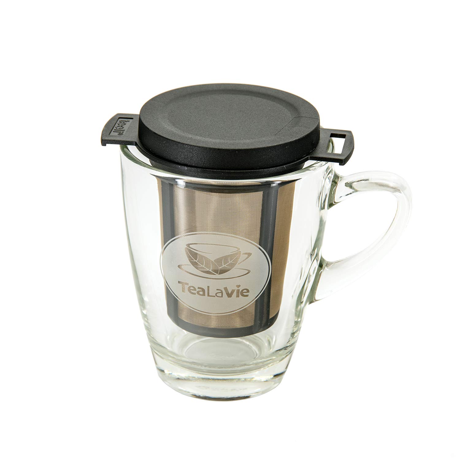 TEALAVIE Tea Gift Set - TeaForOne Smile A Day | Stylish Tea Glass with Permanent Filter and Exclusive Tea Canister - 100 g Fruit Tea - Tea for One Set - Always Fits 2026 – Bild 3