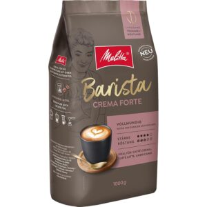 Melitta Barista Crema Forte, Coffee Beans, Strength 4/5, 1 kg, Coffee Roast Level