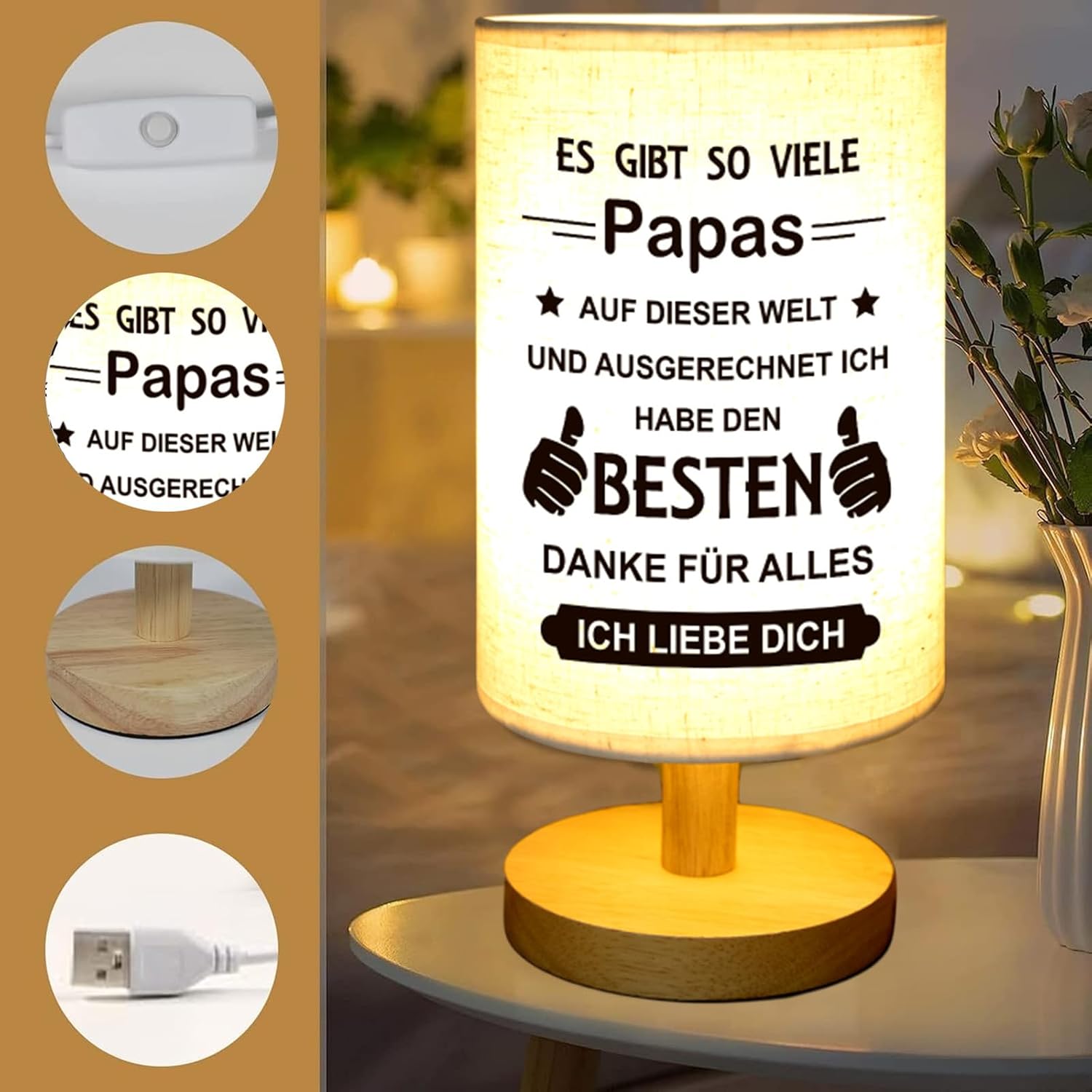 Prstenly Gifts for Dad, Best Dad Table Lamp Gifts for Men – Bild 3