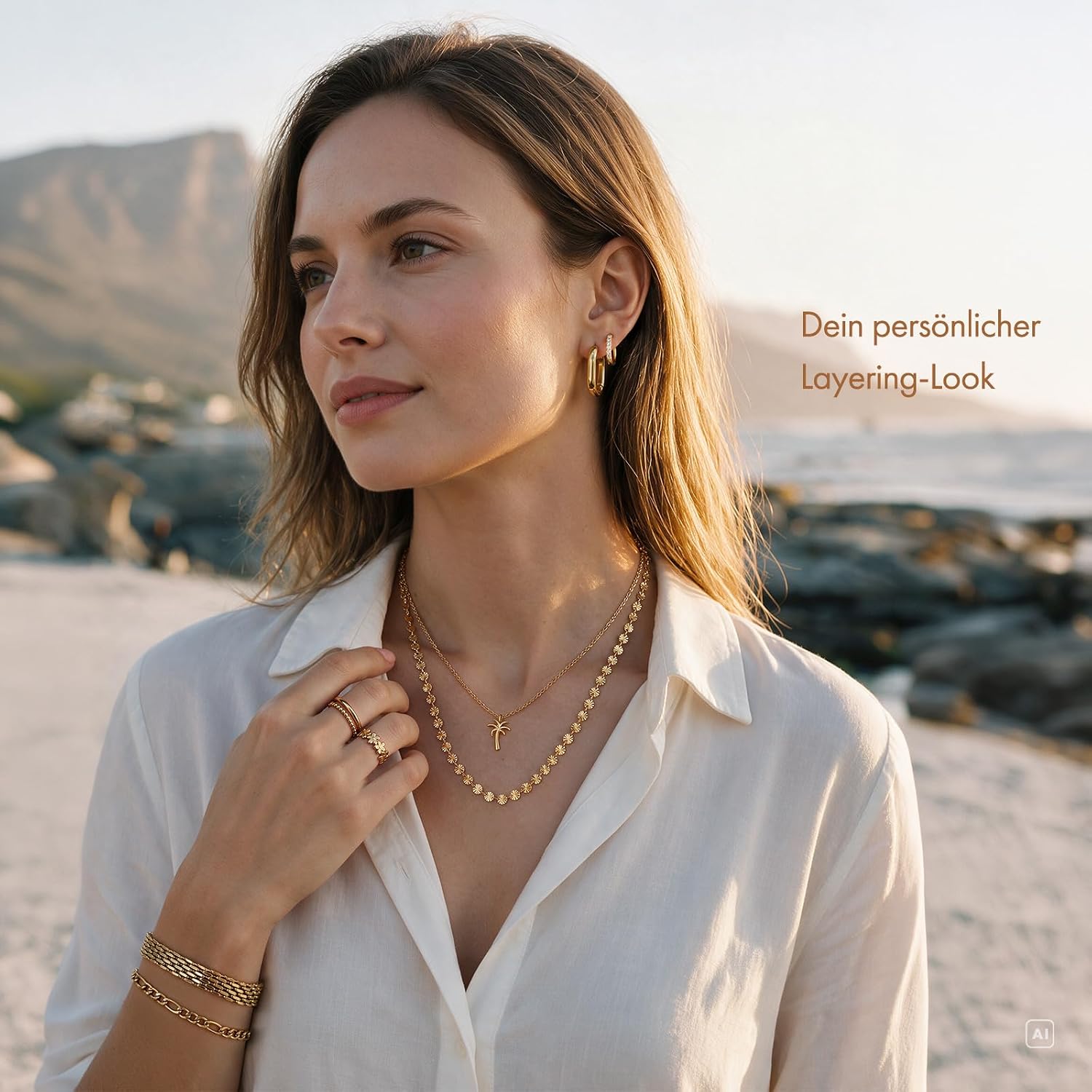 ICRUSH Full Blossom Waterproof Necklace Women's Elegant Women's Necklace – Bild 5