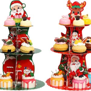 Weihnachts Cupcake Turm 2 Stück Weihnachts Cupcake Halter 3 Etagen