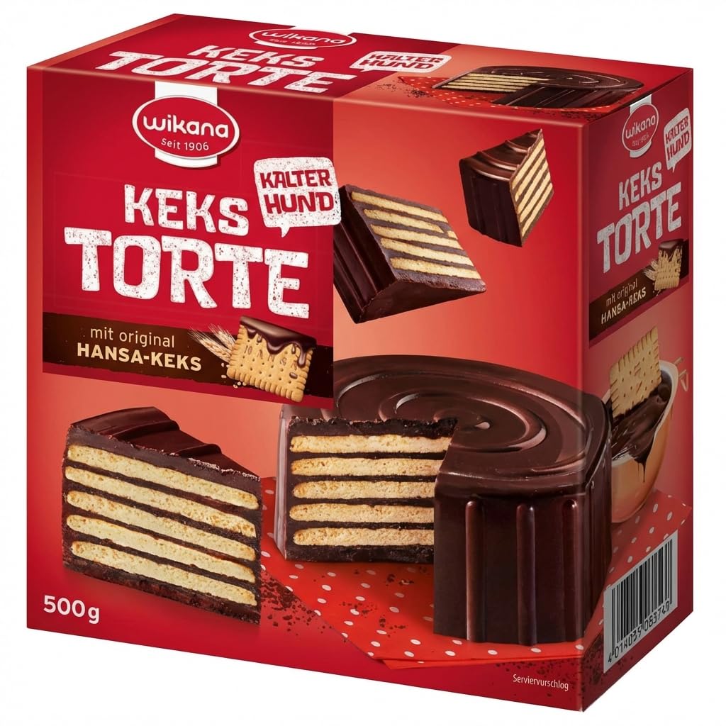 Wikana Cold Dog 500 g - Classic Biscuit Cake - Chocolate Cake with Biscuits