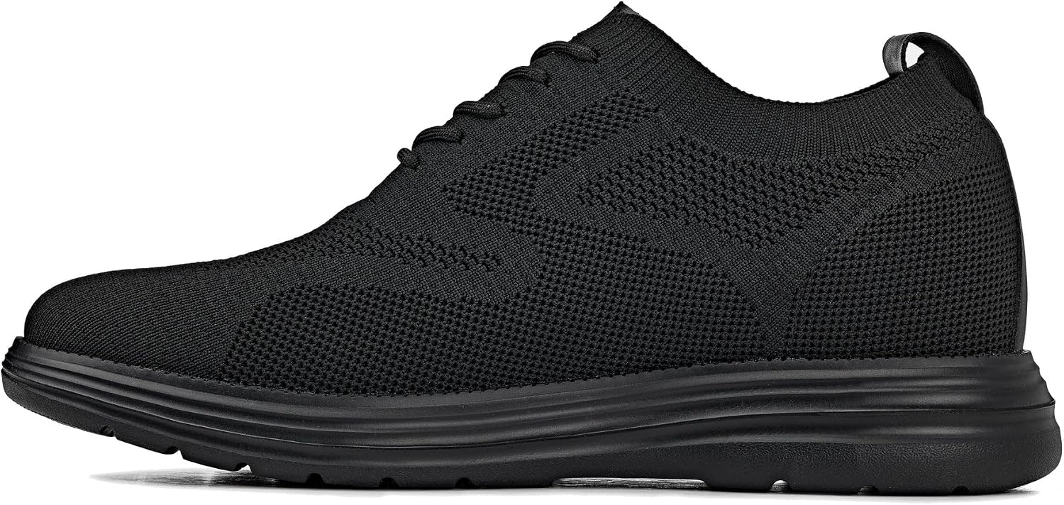 CALTO Men's Invisible Height Elevator Shoes - Ultra Lightweight Lace-Up Knitted Sporty Walker - 2.8" Larger – Bild 4