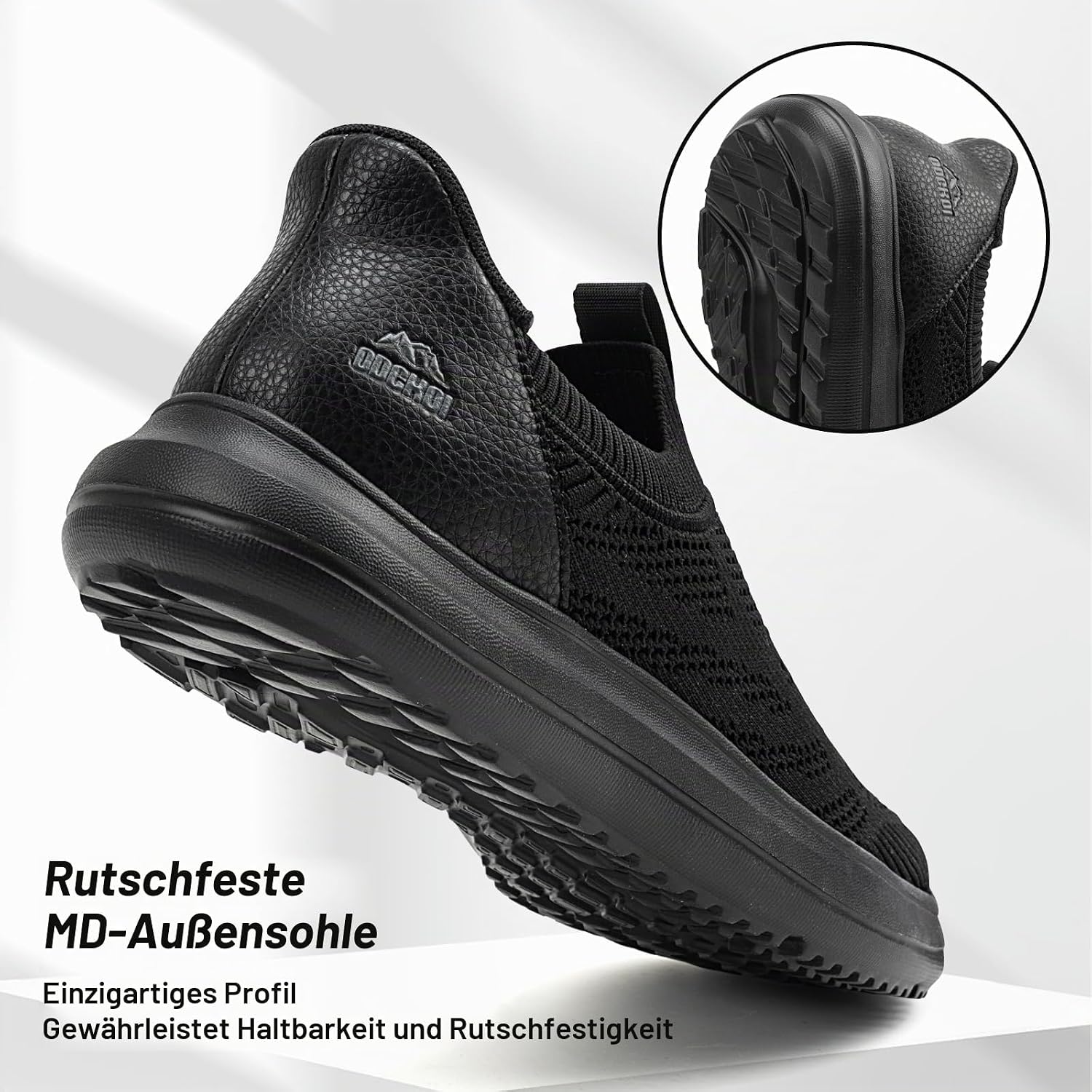 ODCKOI Slip on trainers men's - slip in trainers men's lightweight slip-on shoes breathable sports shoes without laces lightweight trainers mesh casual comfortable casual shoes – Bild 4