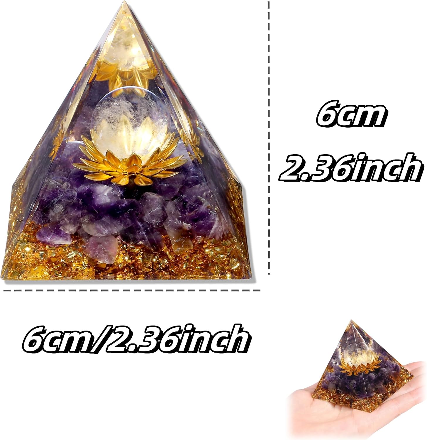 Amethyst Gemstones Positive Energy Crystals Healing Stones – Bild 3