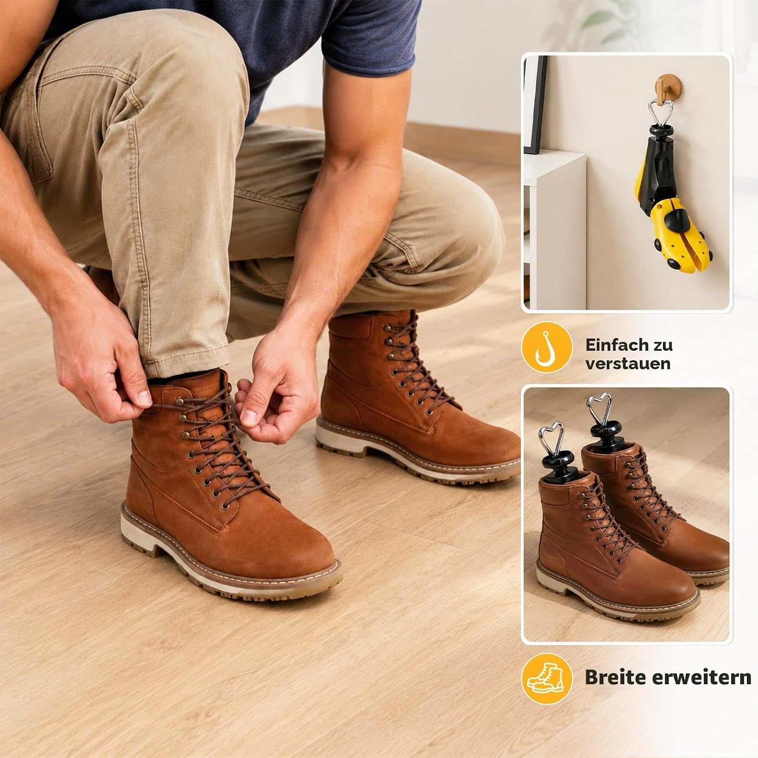 Shoe Stretcher Women's Men's Shoe Stretcher for Tight Shoes, 4-Way Shoe – Bild 7