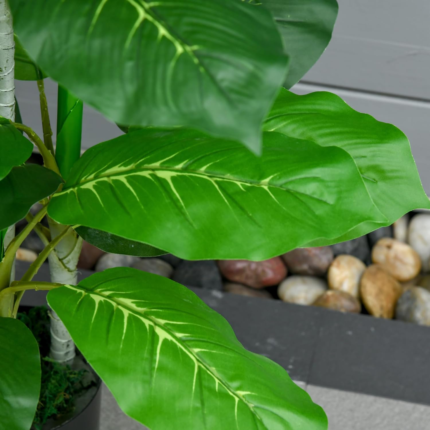 HOMCOM Artificial Tree Dieffenbachie 95cm Artificial Plant with 33 Leaves – Bild 6