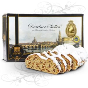Backstube Sven Hennig 1000 g Handmade "Original Dresdner Christstollen" in Gift Box Canaletto Dresden Motif