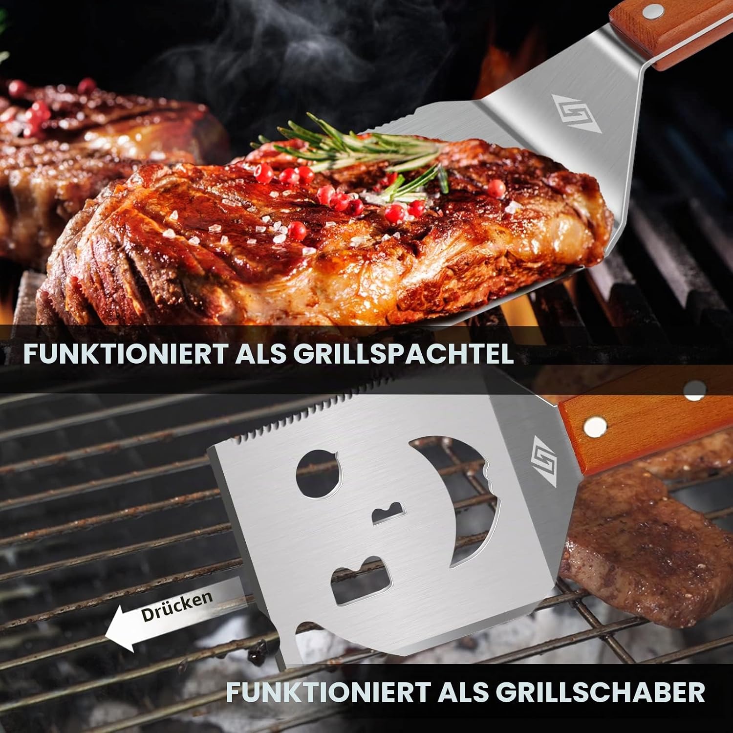 BBQ Spatula for Grill, 7 in 1 BBQ Tool, Dad BBQ Gifts – Bild 3