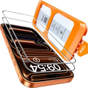 Tocol for iPhone 17 Pro for tempered glass 6.3 inches, easy to install