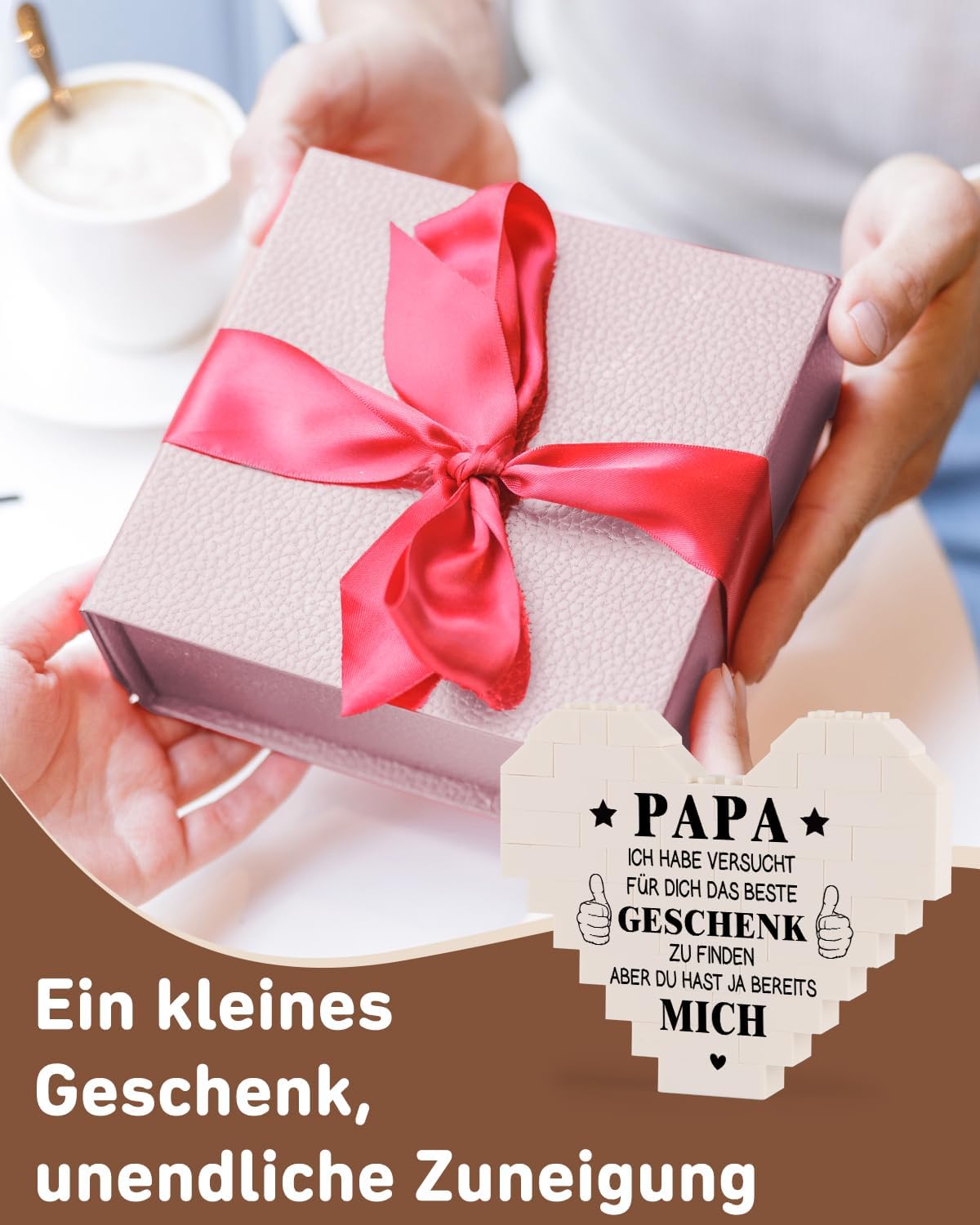 Dad Gift, Cube Heart Decoration Gifts for Dad, Birthday, Father's Day – Bild 3