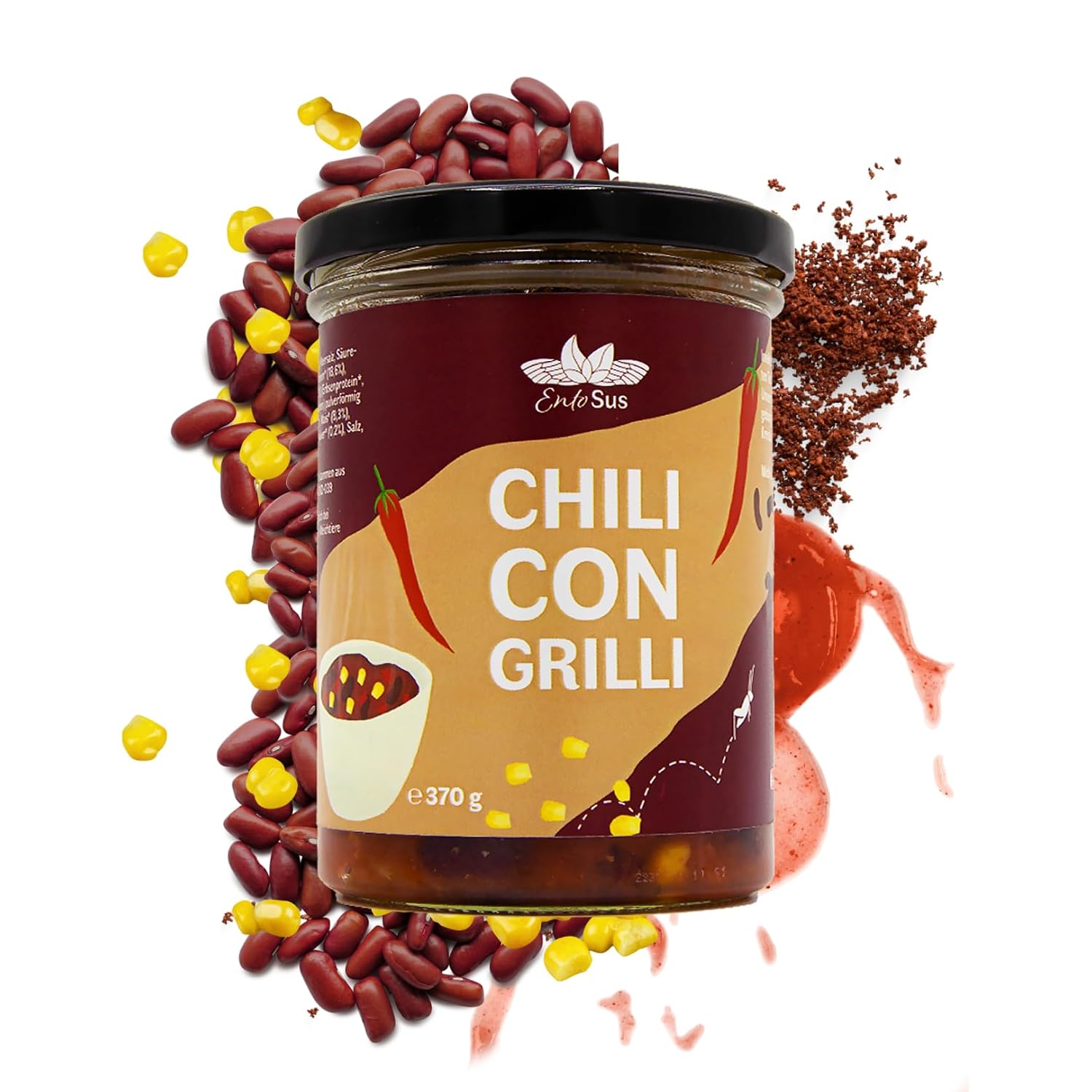 EntoSus Gourmet Duo - Two delicious sauces based on edible insects. The tasting set includes 1 x Chili Con Grilli and 1 x Grillognese in a glass of 370 g. Sustainable and high in protein – Bild 6