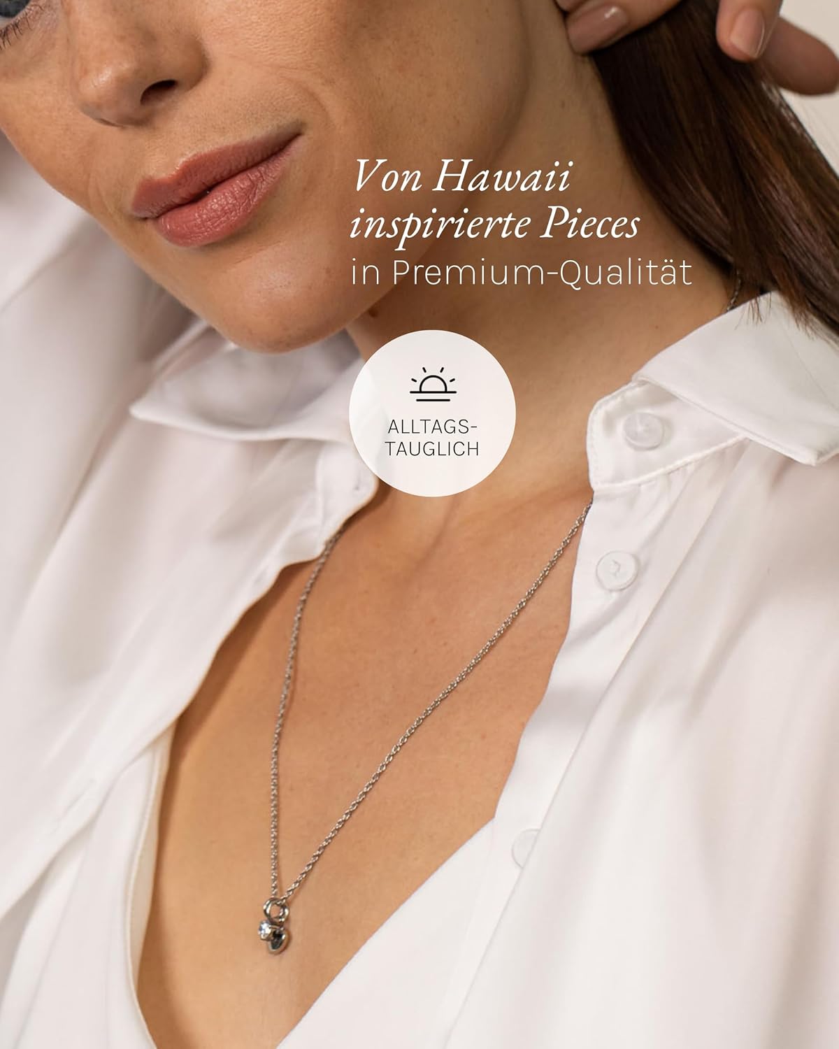 Purelei Brave Women's Necklace - Women's Necklace Made of Durable Stainless Steel - Waterproof Chain with Pendant - 50-55 cm Length Adjustable - Necklace for Your Individual Look – Bild 3